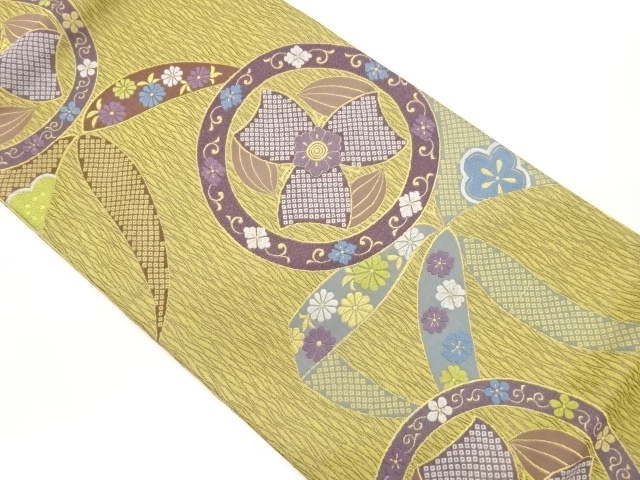 JAPANESE FUKURO OBI / WOVEN FLOWER